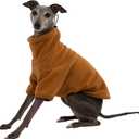 Turtleneck Cozy Teddy Fleece Sweatshirt with Adjustable Drawstring for Italian Greyhounds, Whippets and Sighthounds (Medium)