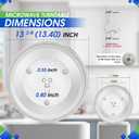 Microwave Plate Replacement 13.5 for F06015Q00AP Compatible with Panasonic Microwave Glass Plate - Oven Spinning Rotating Glass Turntable Dish Tray For Better Reheating and Cooking