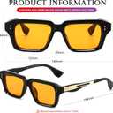 AIEYEZO Rectangle Sunglasses for Men Women Fashion Square Frame Sun Glasses 90’s Retro Designer Shades