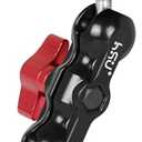 HSU Magic Arm with Dual Ball Head (1/4"-20 Screw) Aluminum Alloy Metal Adjustable Universal Extension Magic Arm for Monitor, Microphone, GoPro