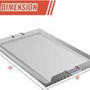 23" x 16" Universal Stainless Steel Cooking Griddle, Flat Top Plate Insert with Grease Groove and Handles for Gas and Charcoal Grills, Tailgating, Camping and Parties