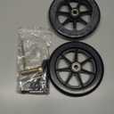 2 Plastic Wheels and nuts and bolts