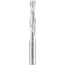 Down Cut Spiral Router Bit for CNC, 1/4 inch Cutting Diameter and 1 inch Cutting Length 1/4 inch Shank Carbide End Mill for Slot Mortise Cut Carving Engraving Grinding Grooving