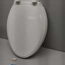 KOHLER 4636-RL-0 Cachet ReadyLatch Elongated Toilet Seat Slow Close, Soft Close Toilet Seat Quiet Lid, Contoured Grip-Tight Bumpers Installation Hardware, Apartment Essentials, White