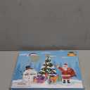 Fennoral 7 Pack Wooden Christmas House Craft Kit for Kids Make You Own 3D Christmas House Kit DIY Paint & Build Art Craft for Art Projiect Xmas Party Decoration