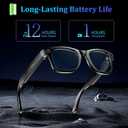 AI Smart Glasses with 8MP Camera, 1080P Video & HD Photo, Bluetooth Audio, AI Voice Assistant, Real-Time Translation, Object Recognition, Noise-Cancel Calls, Photochromic +2 Sunglasses Lenses