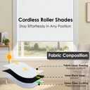 Cordless 100% Blackout Roller Shades for Windows,UV Protection Pull Down Shades,Room Darkening Door Blinds Thermal Insulated Fabric for Home Office and Bedroom(43" W x 72" H,White)