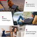 Portable Heating Pad with 5000mAh Battery Powered, 1.7LB Weighted Heat Pad Rechargeable for 1-3H Warmth Outdoor Travel, 3 Heat Settings, 12" x 16", Gray