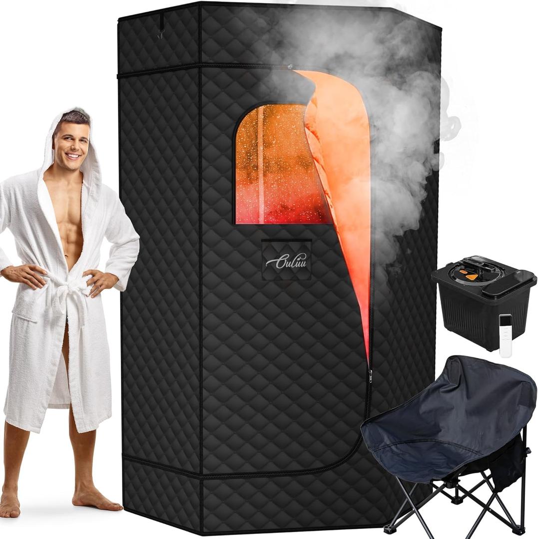 XL Portable Sauna Box, 4L Steamer Portable Steam Sauna for Home, Personal Sauna with Big Sauna Chair, Remote Control, Black, 1400W XL Portable Sauna Box, 4L Steamer Portable Steam Sauna for Home, Personal Sauna with Big Sauna Chair, Remote Control, Black, 1400W