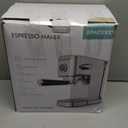 Spacekey Espresso Machine 20 Bar, Professional 1350W Espresso Maker with Milk Frother, Compact Stainless Steel Cappuccino & Latte & Americano Maker with 39oz Removable Water Tank, Silver