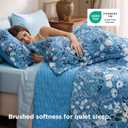 Bedsure Summer Quilt Queen Size - Lightweight Floral Comforter Queen Size, Blue and White Bedspread Quilted Bedding, Reversible Soft Microfiber Coverlet for All Seasons (90"x96") | Lightweight, Summer, Reversible, Ultra Soft, Floral