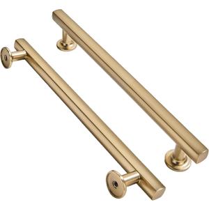 khtumeware 10 Pack 5 Inch(128mm) Brushed Brass Cabinet Pulls Kitchen Solid Heavy Duty Brushed Gold Cabinet Pulls Kitchen Cabinet Hardware for Cupboard Drawer Handles Dresser Pulls