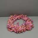 Bibelot 20inch Artificial Forsythia Flower Wreath Spring Summer Fall Wreath Silk Leaves Wreath for Front Door Wreath Porch Farmhouse Patio Garden Home Decor (Pink)