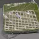 Automatic Parakeet Bird Bath with Pump, Large Bird Shower Fountain Indoor Bathtub with Running Water, Parrot Bath Tub Faucet for Pet Birds, African Grey, Cockatiel, Conure, Budgie, Lovebird (Square - Green)