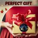 Black Cat Christmas Ornaments,Christmas Cat Gifts for Cats Mom Women,Starry Night Ceramic Hanging Ornaments