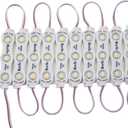 REXTiN Super Bright 200pcs 3 LED Module Storefront Lights Yellow 5630 5730 SMD Waterproof Decorative Light for Letter Sign Storefront Advertising Signs with Tape Adhesive BacksideYellow