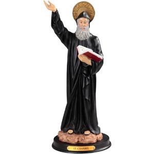 ICE Armor 12" H St. Charbel Makhlouf Statue Holy Figurine Religious Decoration