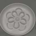 Melamine Cat Slow Feeder Bowl - Floral Maze Cat Food Dish - Flat Plate for Dry & Wet Food - Cute Kitten Bowl - Dishwasher Safe - 6.3'' W x 1'' H - 5.5 oz (160g) - White