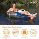 Intex River Run Inflatable Floating Tube Water Raft for Lake River Pool
