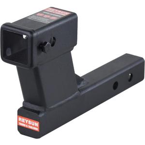 864129 Trailer Hitch Riser with 6-1/4 inch Rise/Drop for 2 inch Receiver Hitch Extension, 2 inch Shank, Matte Black (6 inch drop/rise)