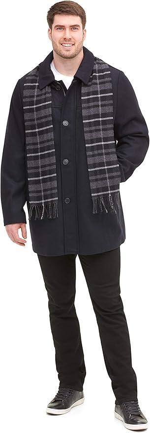 Dockers Men's Weston Wool Blend Scarf Coat L