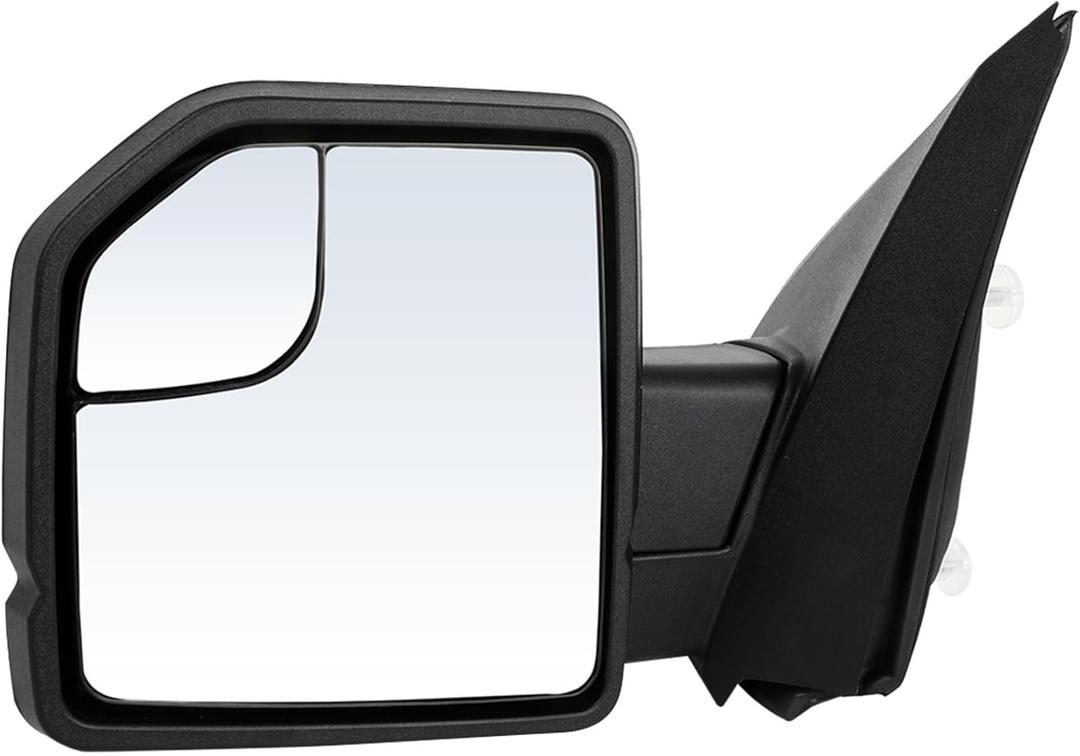 ECCPP Towing Mirror Tow Mirrors Fit For Ford For F150 2015-2020 Left Driver Side With Power Adjusted Heated Temp Sensor Pickup Truck Mirrors Black Housing Manual Folding