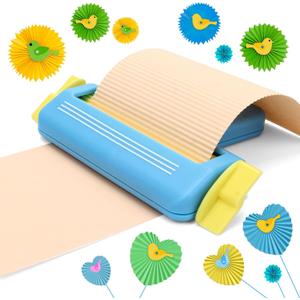 Paper Crimper for Crafts, AngleKai Craft Paper Crimper Tool for Making Wave Shaper, DIY Arts Crafts (Blue)