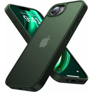 iPhone 16e & iPhone 17e Case [16FT Military Grade Shockproof], Anti-Slip Anti-Scratch, Slim Translucent Frosted Matte Phone Cover, Case for iPhone 17 e/16 e 6.1", Green