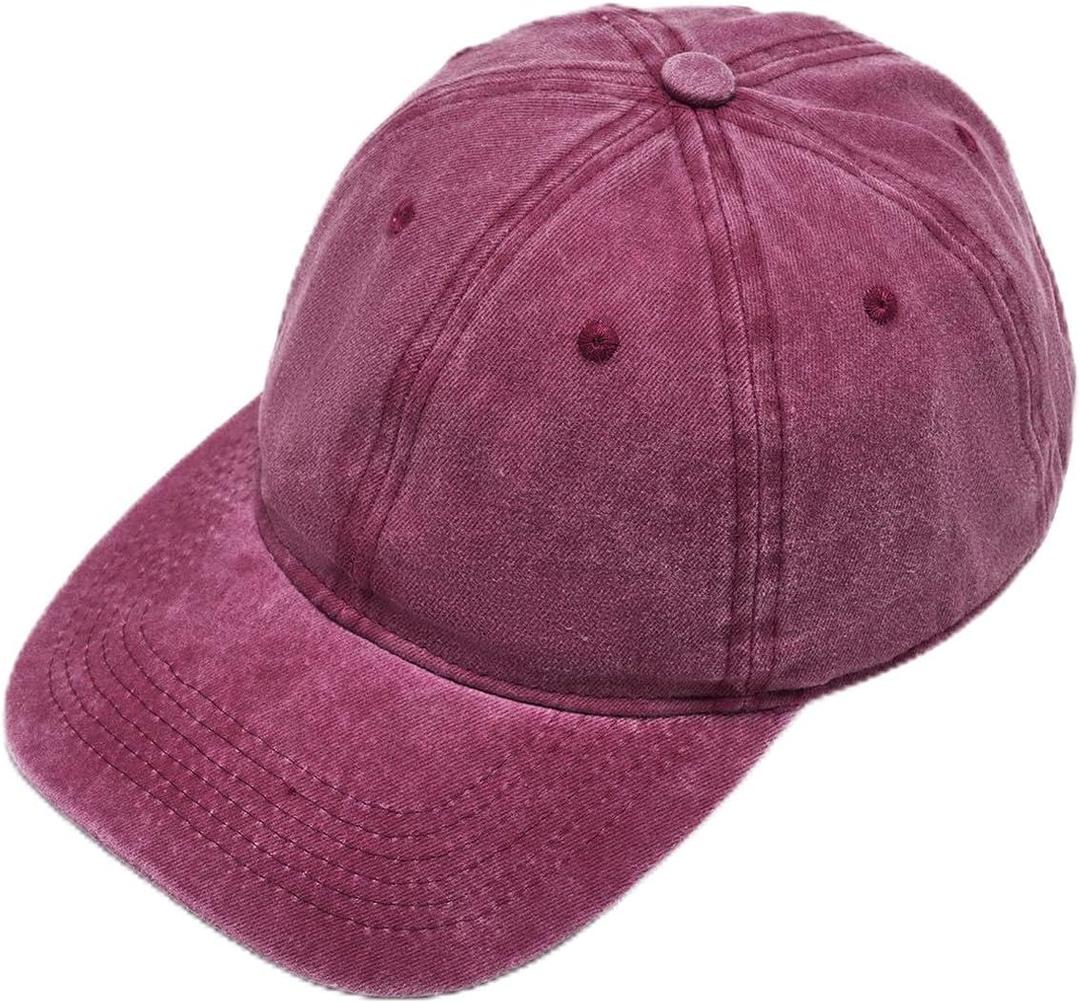 Baseball Cap Soft Cotton Plain Washed Vintage Comfort Unstructured Low Profile Dad Hats (White)