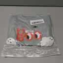 Baby Boy Girl Knit Sweater Halloween Ghost Pumpkin Embroidery Crew Neck Long Sleeve Tops Fall Winter Clothes (3-6 Months)