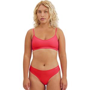 Organic Basics womens Naked Ribbed Thong Underwear (Large, Strawberry)
