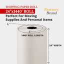 Box USA Packing Paper Roll (1 Pack) - Newsprint Paper for Shipping, Storage and Moving Supplies, White