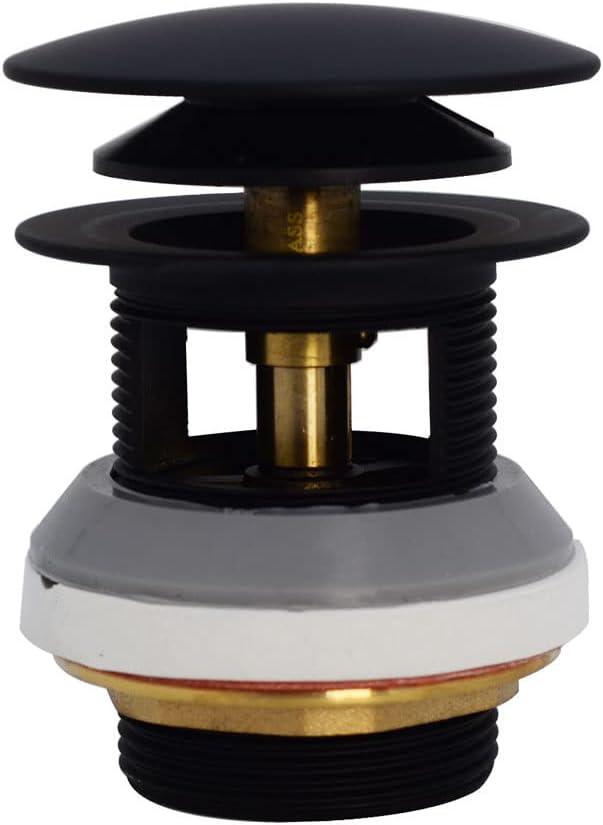 Westbrass Tip-Toe Integrated Overflow Bath Drain, Matte Black, D98R-62