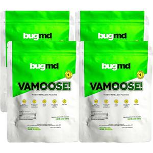 BugMD Vamoose Rodent Repellent Pouches (4 Pack, 16 Pouches)  Plant-Powered Rat Deterrent for Indoor & Outdoor Use
