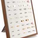 Homeanda Ring Display Stand - 50 Slots L-Shaped Velvet Jewelry Tray Ring Board Earrings Organizer for Vendors