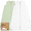 2-Pack Baby Sleep Sacks, Zipper Wearable Blanket - 0.5TOG Organic Cotton,Lightweight,Soft Cozy Toddler Sleeping Sack 6-12 months,Easy to Wear Large Newborn Transition Swaddles Sleepsacks (Bunnies, M)