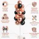 HIINS Rose Gold Black Balloon Column Kit Set of 2 with for Party Decor, 2 Count