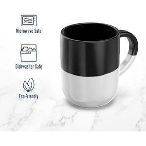Ceramic Coffee Mug Black & White 1Pc