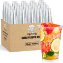 Lilymicky 1000 Pack 16 oz Clear Plastic Cups, PET Disposable Drinking Cups, Crystal Clear, Perfect for Ice Coffee, Smoothie, Soda, or Any Cold Drinks