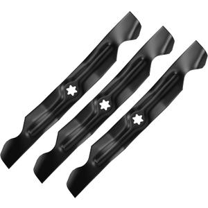 942-04053C for MTD CUB Cadet 50 Inch Mower Blades RZT 50 LT1050 LTX 1050 RZT50 LTX1050KW LGT1050 High Lift Blades Parts 742-04053A 742-04053 942-04053B 942-04056C 112-0316 3 Pack,6 Point Star (Black)