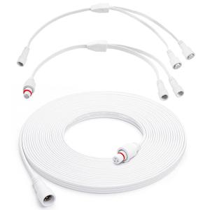 MorningRo 32 ft Extension Cable Kit Compatible with Govee Permanent Outdoor Lighting Extension Cable Compatible with Govee H705a H705b H705c H706a H706b H706c, Ip68 Waterproof Rating(White)
