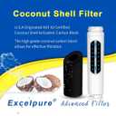 EXCELPURE 9000 077104 UltraClarity REPLFLTR10 Refrigerator Water Filter Replacement for Bosch Ultra Clarity 9000194412, 644845, B26FT70SNS, B22CS80SNS, B22CS50SNS, Haier 0060820860, 3PACK
