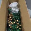 2ft Pre-Lit Tabletop Christmas Tree Christmas Decorations, Gold Xmas Christmas Tree with LED Lights for Indoor Outdoor Holiday Party Supplies