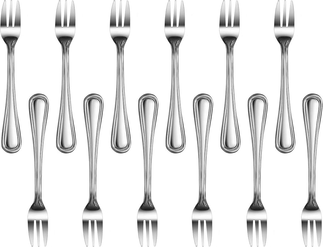 New Star Foodservice 58086 Slimline Pattern, 18/0 Stainless Steel, Oyster Fork, 5.4-Inch, Set of 12