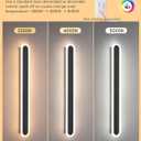 EDISHINE Upgraded 2 Pack 39.4" LED Outdoor Wall Light, Dimmable & 3 CCT, Linear Modern Exterior Lighting Fixtures, IP65 Waterproof, Oval Long Outside Wall Sconce for Garage, Porch