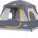 UNP 4 Person Tent, Portable Cabin Tent, Camping Tent 4-Person Easy Set Up, Waterproof with Top Rainfly for Outdoor Camping/Hiking