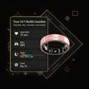 Smart Ring for Women Gift, Fitness & Vital Signs Monitoring, Sleep Tracker/Remote Photography/No Subscription (Pink,9#)