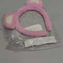 Bear Ears Cute Headband Fluffy Hairband, Animal Head Wear for Party Celebrations Cosplay Dress up Costume Makeup Washing Face Adults Women Gift (Pink)