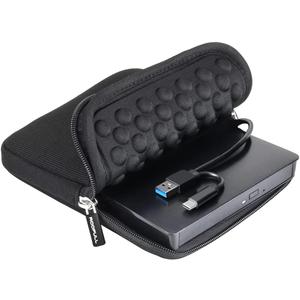 ROOFULL External CD DVD +/-RW Drive for Laptop Mac, USB 3.0 & USB-C CD DVD Disc Reader Writer Burner CD-ROM Portable DVD Player with Carrying Case for Windows 11/10 PC MacBook Pro Linux Computer