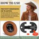 Eiito Hat Stretcher for Fitted Hats, Cowboy Hats Stretcher Fitted Hat 7 to 8 1/2, Adjustable CapSlide Rail Stretcher Fits All Caps Black